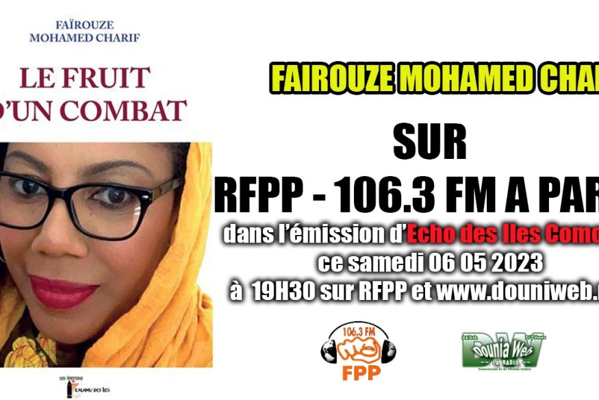 Fairouze Mohamed Charif dans l'émissions " Echo des iles Comores "
